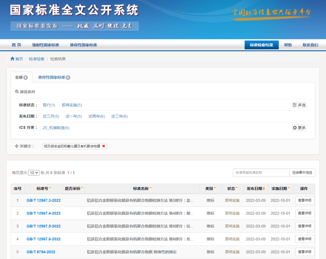 偉業(yè)集團(tuán)參與修訂的四項(xiàng)鋁表面處理國家標(biāo)準(zhǔn)正式發(fā)布，將于10月1日實(shí)施