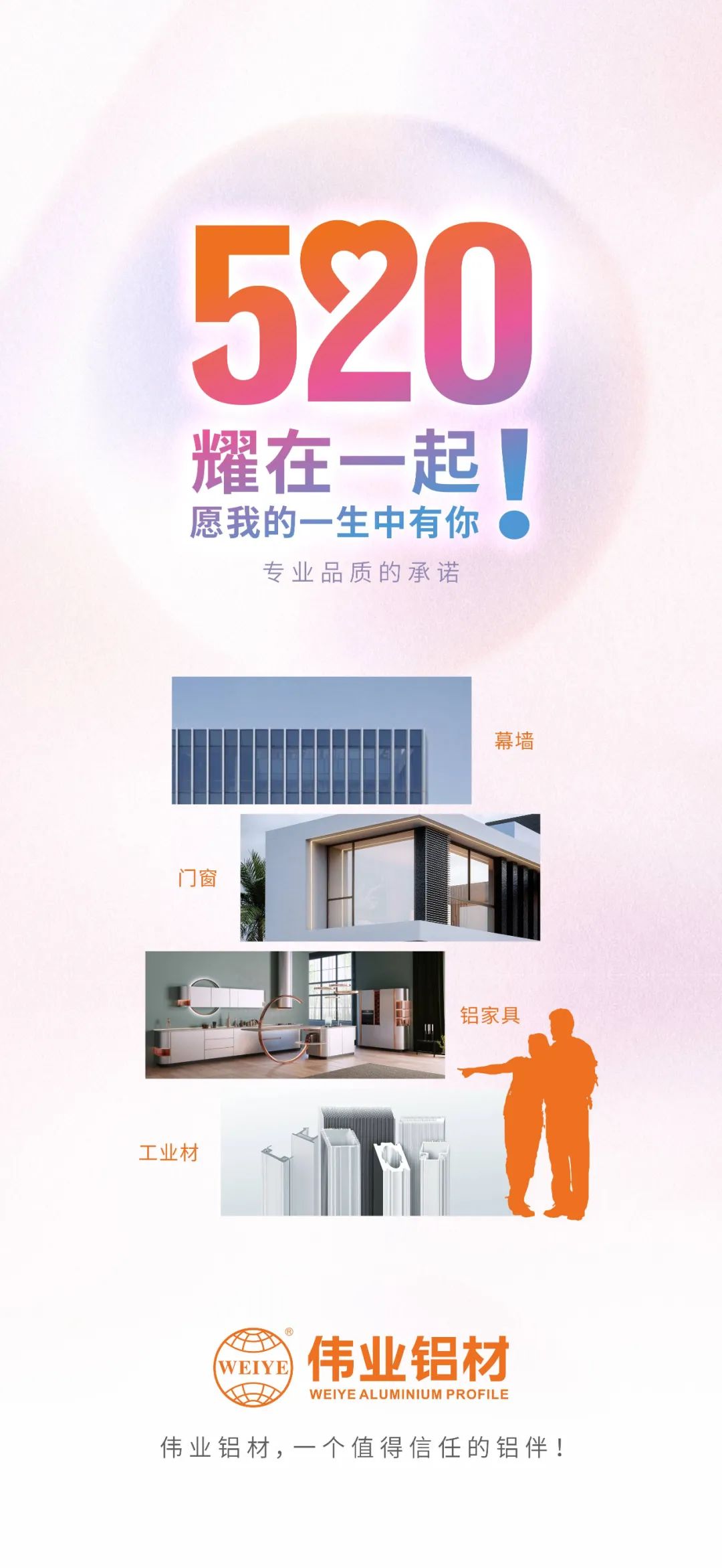 520 耀在一起！ 愿我的一生中有你 偉業鋁材，一個值得信賴的鋁伴